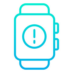 Wall Mural - Outline Gradient Smartwatch Info icon