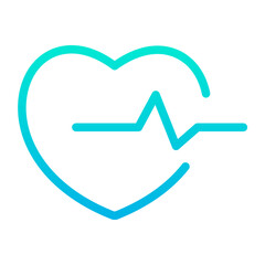 Poster - Outline Gradient Heart arrow icon