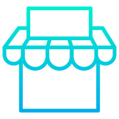 Canvas Print - Outline Gradient Shop store icon