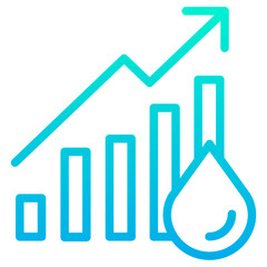 Sticker - Outline Gradient Oil Price icon