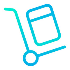 Sticker - Outline Gradient Goods Trolley icon