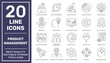 Business Processes, Business Management and Business Intelligent tools. Related icon set. Editable Stroke. EPS 10