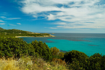 La costa tra Nora e Capo Spartivento. Provincia di Cagliari. Sardegna