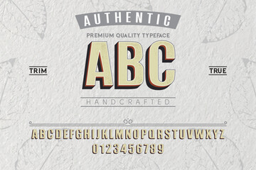 Wall Mural - ABC typeface. For labels and different type designs