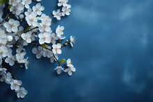 Denim Blue Spring Background