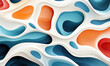 Abstract background with colored curly elongated spots.