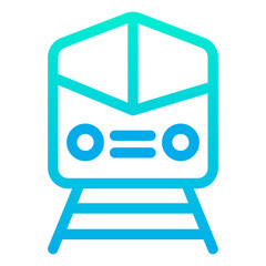 Sticker - Outline Gradient Train icon