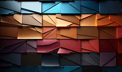 Wall Mural - abstract texture background from colored geometric shapes.