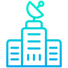 Sticker - Outline Gradient Building icon