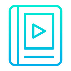 Sticker - Outline Gradient Video Book icon