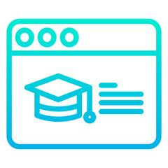 Sticker - Outline Gradient Web Education icon