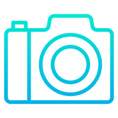 Wall Mural - Outline Gradient Camera icon