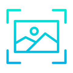 Poster - Outline Gradient camera frame icon