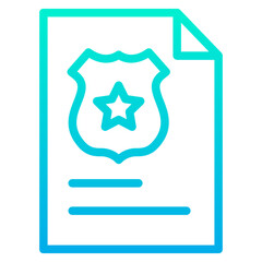 Sticker - Outline Gradient Document icon