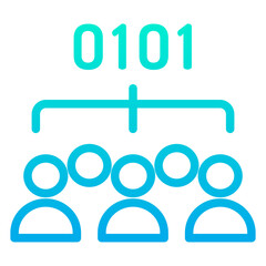 Outline Gradient Developers Team icon