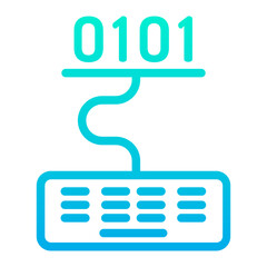 Sticker - Outline Gradient Keyboard Code icon