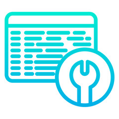 Canvas Print - Outline Gradient Programming settings icon