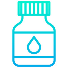 Poster - Outline Gradient Ink bottle icon