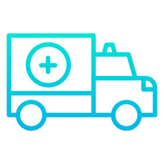 Poster - Outline Gradient Ambulance icon