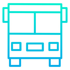 Wall Mural - Outline Gradient Bus icon