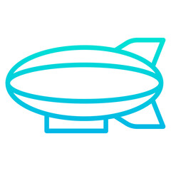 Sticker - Outline Gradient Blimp icon