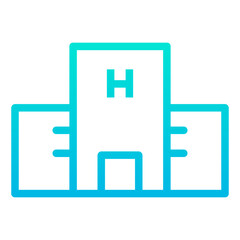 Sticker - Outline Gradient Hotel icon