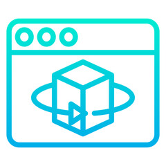 Sticker - Outline Gradient Real estate Web icon