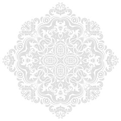 Wall Mural - oriental vector ornament with arabesques and floral elements. traditional classic light round orname