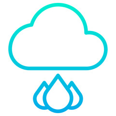 Sticker - Outline Gradient Raindrop icon