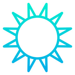 Wall Mural - Outline Gradient Sun icon