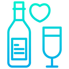 Sticker - Outline Gradient Wine icon