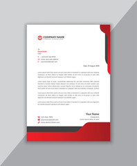 Wall Mural - Creative modern simple clean red abstract business style letterhead
