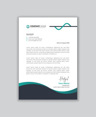 Wall Mural - Corporate modern clean business style letterhead template vector design