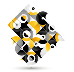 Poster - Abstract geometric vector background isolated, tech style engine looks like composition, innovate technology data information concept.