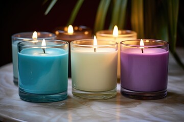 Wall Mural - a set of scented candles intended for relaxation and controlled breathing