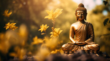 Golden Buddha Statue Symbol Of Spirituality And Meditation