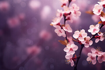 Wall Mural - Plum-colored backdrop for spring