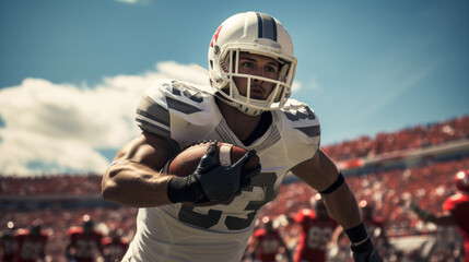 Wall Mural - America college football, Action shot on the field.