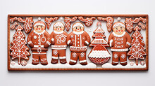 Handcrafted Gingerbread Cookie Set Featuring Jolly Santas Mittens And Snowflakes