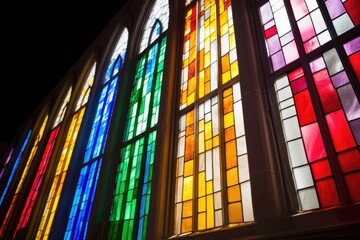 Wall Mural - close-up of colorful chapel windows