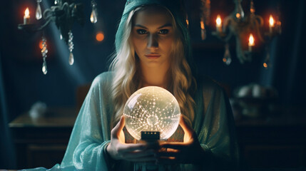 Mystic Visions: Fortune Teller Unveils Secrets in the Orb, Generative AI