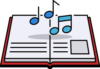 Sticker - Music book icon