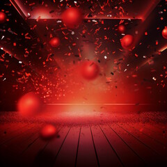 Wall Mural - Red Party Background.