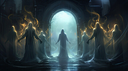 Canvas Print - Spectral Guardians of the Gates