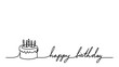 © Xharites - birthday cake with candles and happy birth day letter text phrase for invitation card