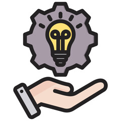 Poster - Creative Solution Outline Color Icon