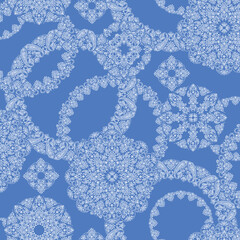 Poster - Seamless pattern composed of ornaments in a circle,