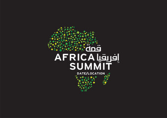 Fototapete - logotype abstract graphic EPS vector design of annual event summit and title about north Africa - Generic theme - annual convention for any African companies. text in both English and Arabic