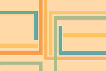 Wall Mural - Abstract background of rainbow groovy Wavy Line design in 1970s Hippie Retro style. Vector pattern ready to use for cloth, textile, wrap