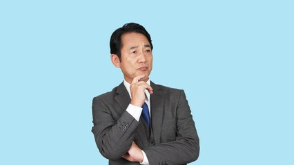 Poster - 悩む中年ビジネスマン